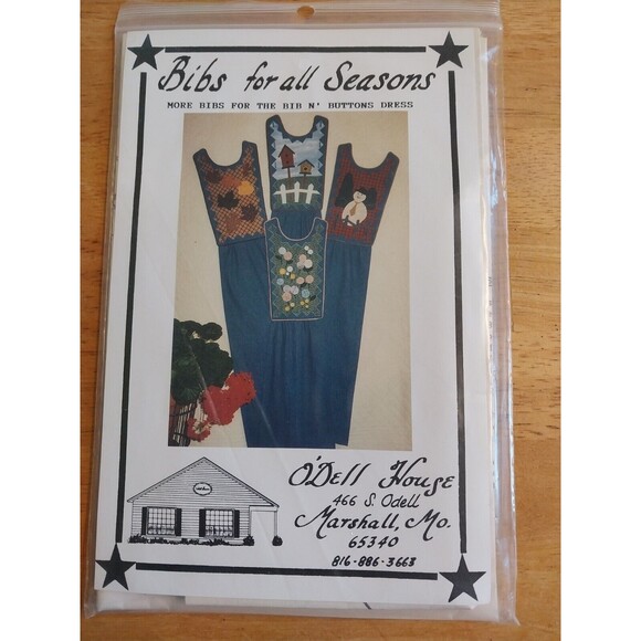Bibs for all Seasons Sewing Pattern Uncut by O'Dell House - Picture 1 of 2